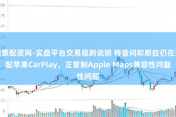 股票配资网-实盘平台交易规则说明 特音问称斯拉仍在适配苹果CarPlay，正管制Apple Maps兼容性问题